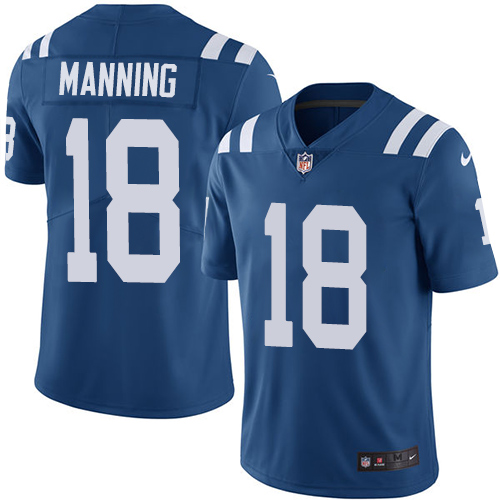 Indianapolis Colts #18 Limited Peyton Manning Royal Blue Nike NFL Home Men JerseyVapor Untouchable jerseys->indianapolis colts->NFL Jersey